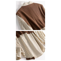 Casual Knitted Shawl Two-Piece Top Set Slimming Youthful Shirt