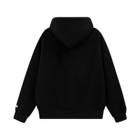 Two-hand Handle Letter Printing Velvet Padded Hooded Sweatshirt