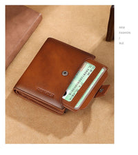Men's Short Large Capacity Multiple Card Slots Multifunctional Zipper Small Wallet
