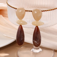 Oval Resin Long Earrings For Women
