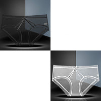 Full Transparent Panties Women's Mesh Lace Mid-waist Large Size