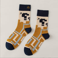 12Constellations Embroidered Socks Autumn And Winter