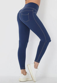 Women's Printed Denim Inspired Leggings