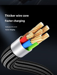 Android TYPE-C Super Fast Charge 5A Nylon Braided Mobile Phone Charging Cable