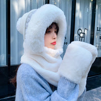 Cute Wool Knitted Hat With Warm Ear Protection