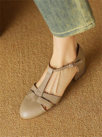 Retro Soft Sheep Leather Bag Head Sandals For Women