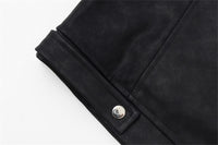 Season Loose American Street Windproof Zipper Decorations Leather Jacket