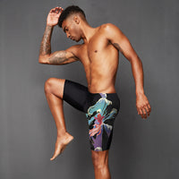 Fashion Men's Printed Five-point Swimming Trunks