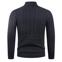 New Men's Long-sleeve Cardigan Sweater Coat Plus-sized