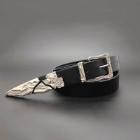 Retro Metal Western Broken Sword Swordsman Carved Belt