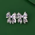 Purple Crystal Bow Waist Brooch Dual-use Belt Buckle