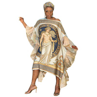 Women's Off-Shoulder Fitted Printed Dress