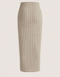 New Style Outerwear Casual Fashionable Versatile Midi Skirt In Light Gray