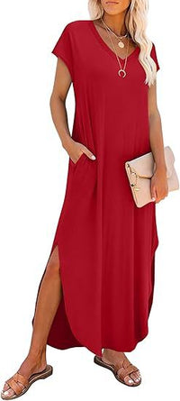 European And American Women's Casual Loose Long Dress