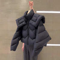 High-grade Cotton-padded Jacket Thick Black