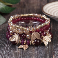 Bohemian Multi Layer Bracelet Leaf Ethnic Style