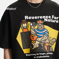 Big-Hit Camping Little Bear Print T-Shirt