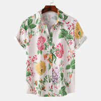 Cross-border Wind Beach Digital Printing Men's Short Sleeve Shirt