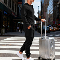 Men's Loose-Fit Retro Long-Sleeve Workwear Suit