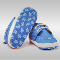 Denim Blue Solid Color Casual Toddler Shoes