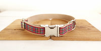 Red plaid leash
