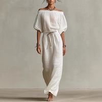 Fashionable Casual Solid-Colored Womens Pants Suit