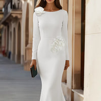 Three-dimensional Floral Bodycon Mermaid Dress