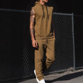 Aged-style Streetwear Casual Sporty Sweatshirt And Pants Set