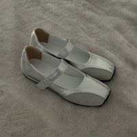 First Layer Cowhide Silver Genuine Leather Pumps