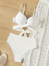 Swimsuit Elegant Gathered Long Skirt Bikini Three Pieces