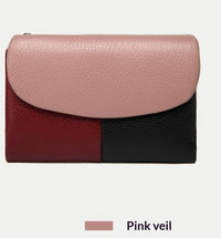 Wallet Short Stylish Women Soft Leather Texture