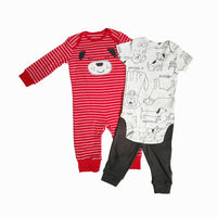 Spring And Autumn Infant Clothing Three-piece Suit