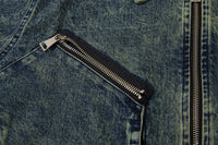 American Style Old Gradient Color Denim Jacket