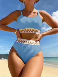 Women's Split Sleeveless Swimsuit With Chest Pad