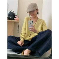 Versatile Slimming Long-sleeve Knit Top