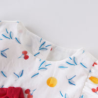 Sweet cherry print baby two piece set