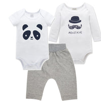 Solid Color Cartoon Style Long-Sleeved Romper