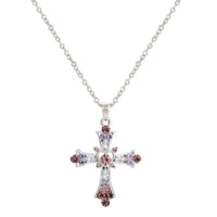 Gothic Cross Pendant Necklace For Women, Y2K Heavy Duty Bling Rhinestone Clavicle Chain, Vintage Punk Hip Hop Trendy Streetwear Jewelry