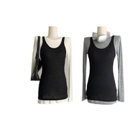 Autumn New Solid Color Round Neck Long Sleeve Top Sling Dress Women's Slim Fit Elegant Two-piece Set
