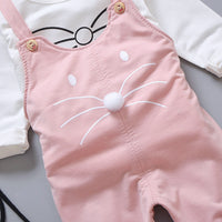 Infant Toddler Cartoon Strap Two-piece Suit For 0-1-2-3-4 Years Old