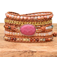 A 5 Layer Hand Woven Bohemian Style Bracelet