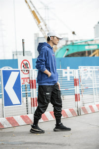 Concealed wrinkled drawstring pants
