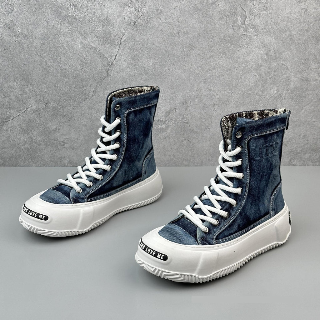 High-top Canvas Boots Fashionable All-match Fashion Boots Men