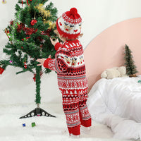Long Sleeve Deer One-piece Rompers Jumpsuit Christmas Hat Suit