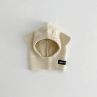 Baby Autumn And Winter Outdoor Keep Warm Knitted Scarf Integrated With Hat