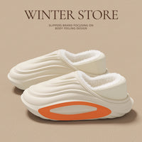Womens Thick-soled Waterproof Non-slip Fleece-lined Insulated Cotton Shoes