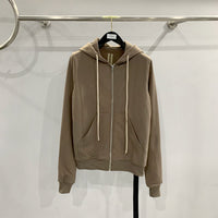 Classic Black Zip-up Hooded Long Sleeve Sweatshirt For Men