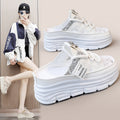 Hollow-out Platform Casual Shoes White Shoes Sandals