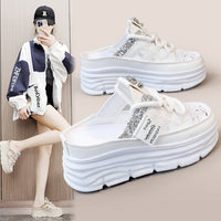 Hollow-out Platform Casual Shoes White Shoes Sandals