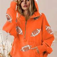 Sweater Women's Clothing Zipper Drawstring Long Sleeve